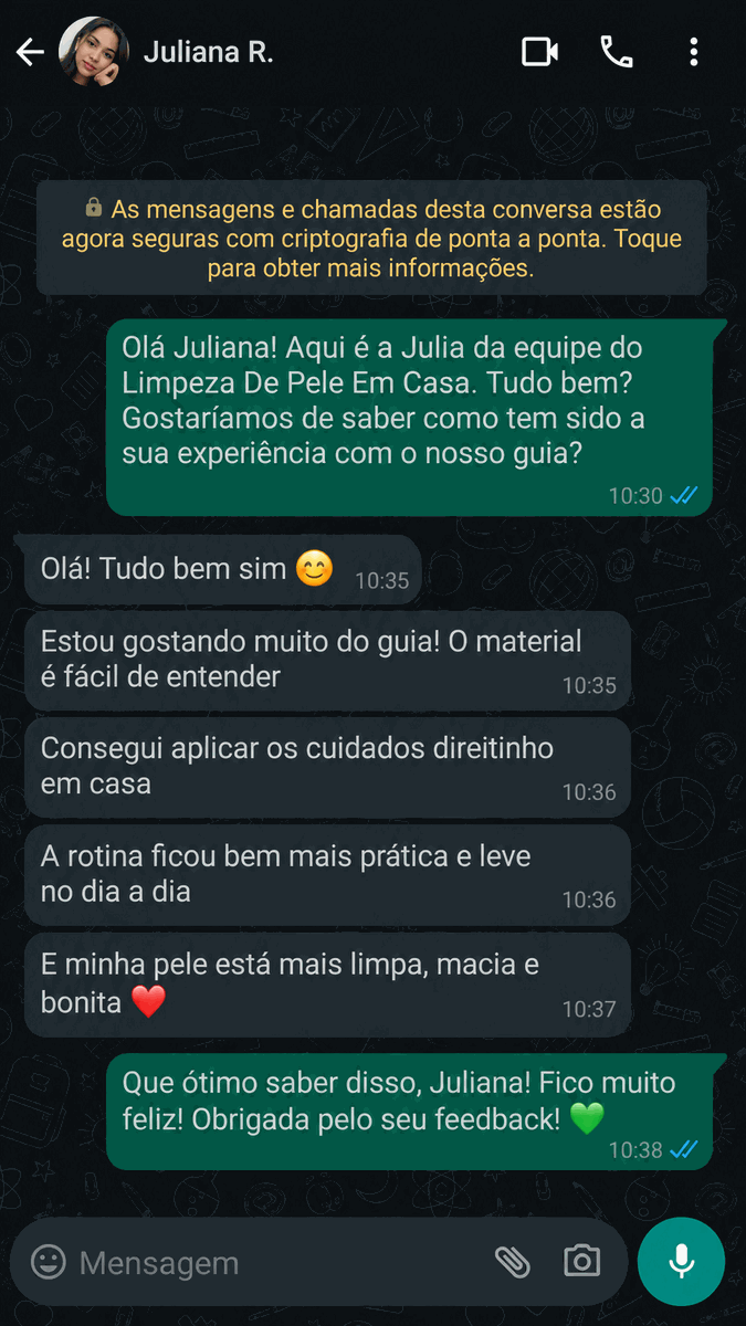Print de depoimento no WhatsApp 4