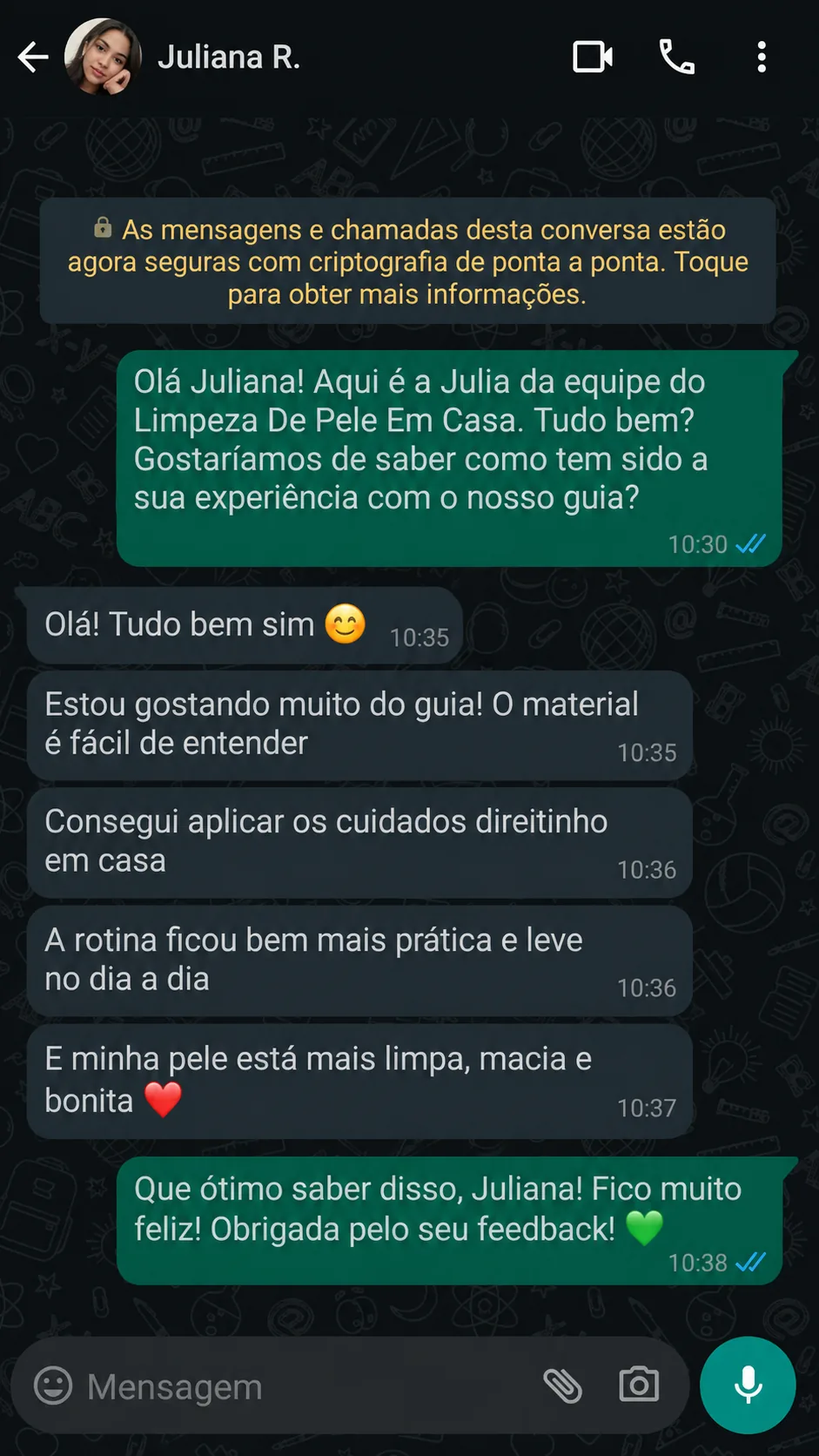 Print de depoimento no WhatsApp 4