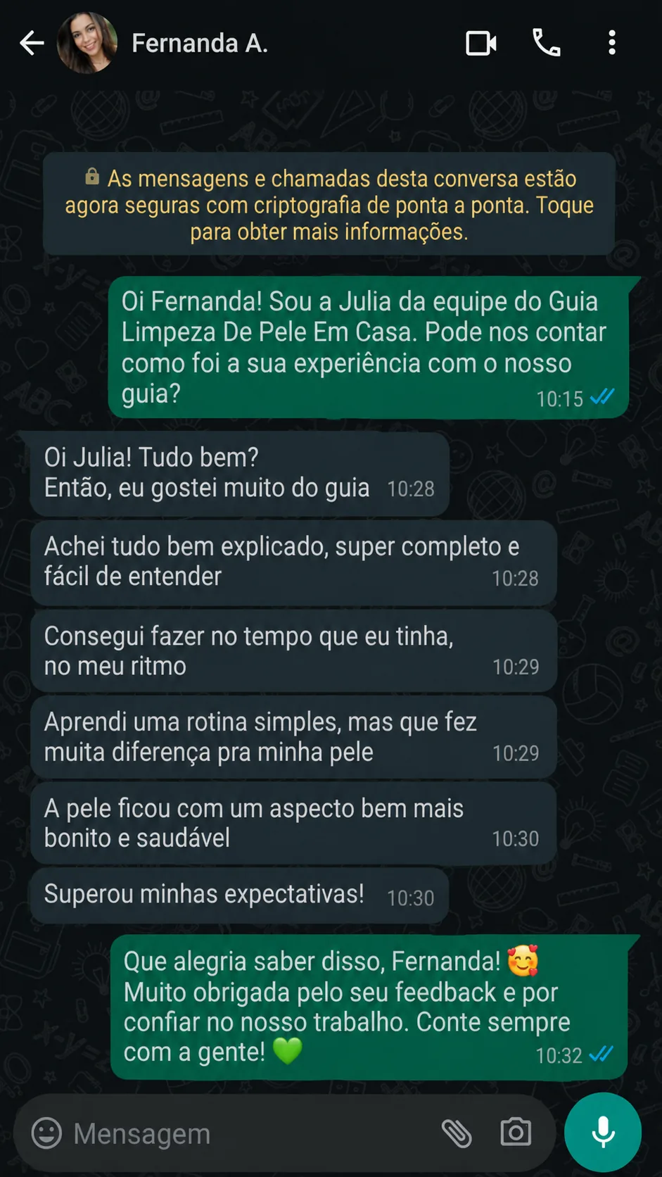 Print de depoimento no WhatsApp 2