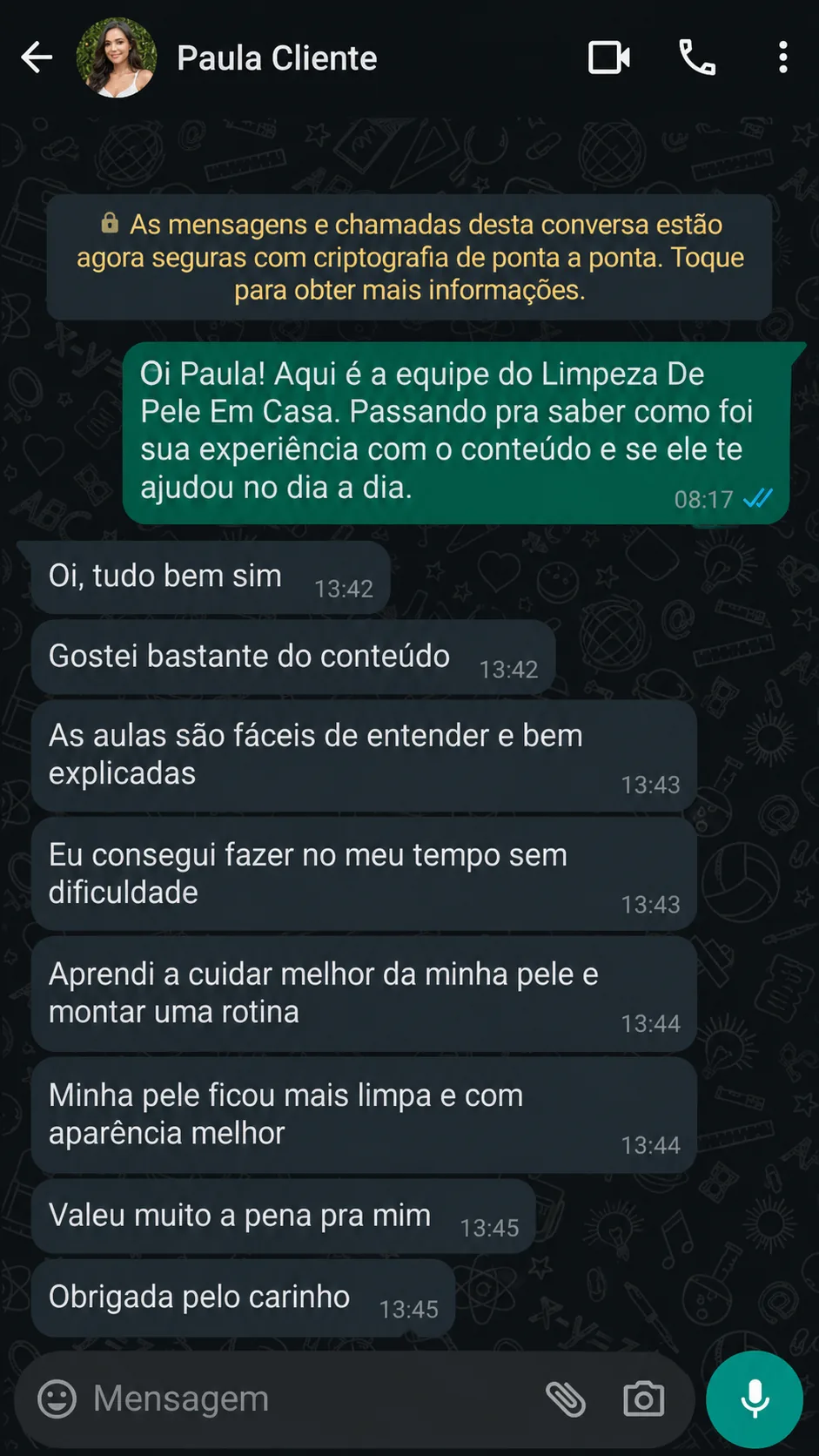 Print de depoimento no WhatsApp 6