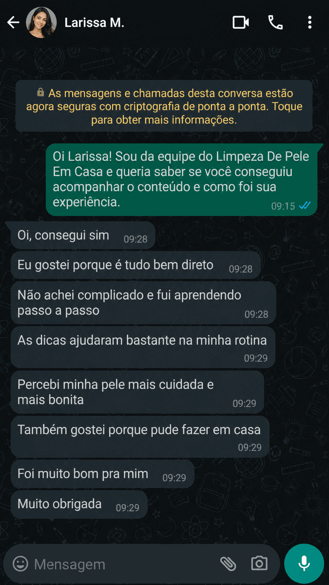 Print de depoimento no WhatsApp 7