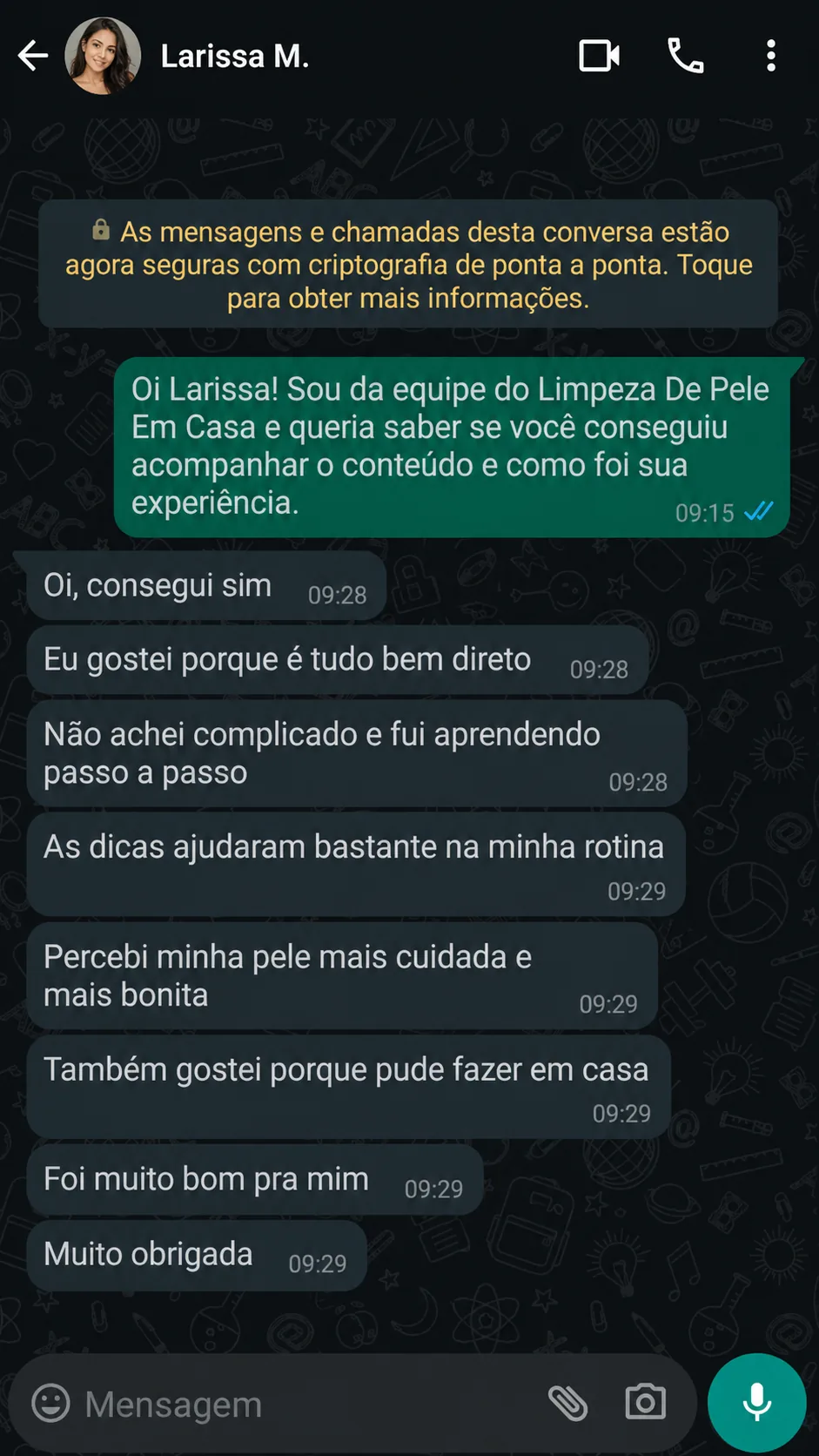 Print de depoimento no WhatsApp 7