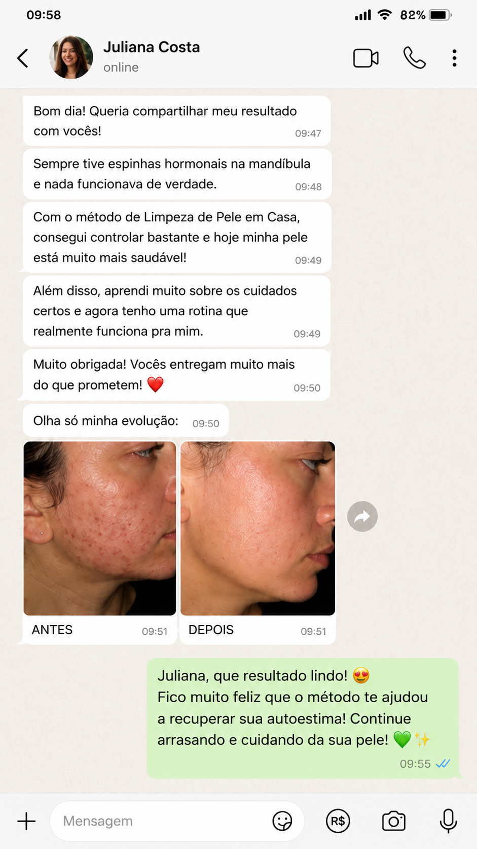 Print de depoimento no WhatsApp 4