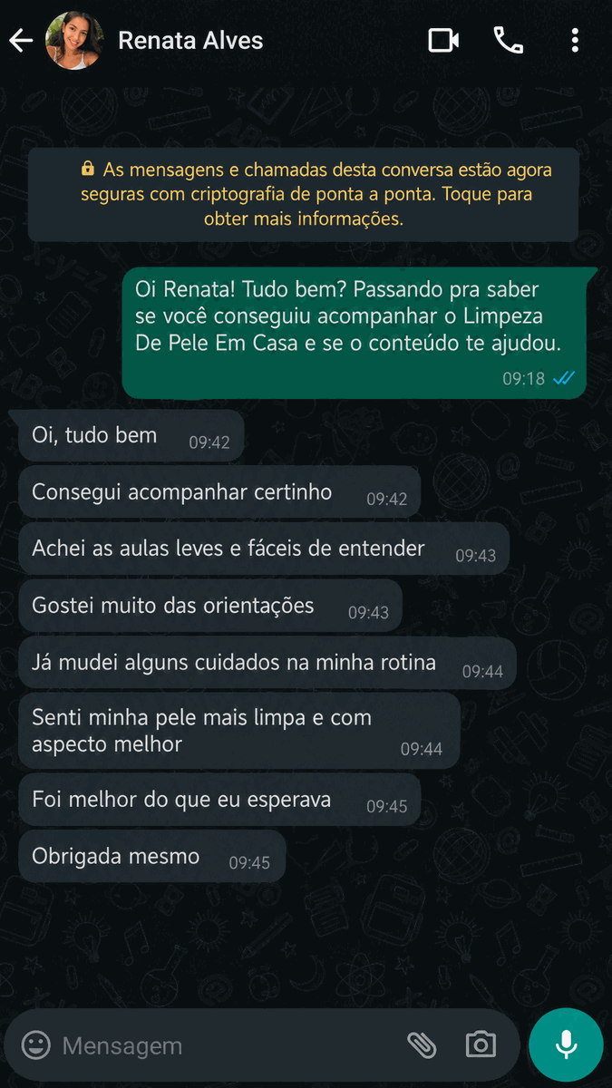 Print de depoimento no WhatsApp 9