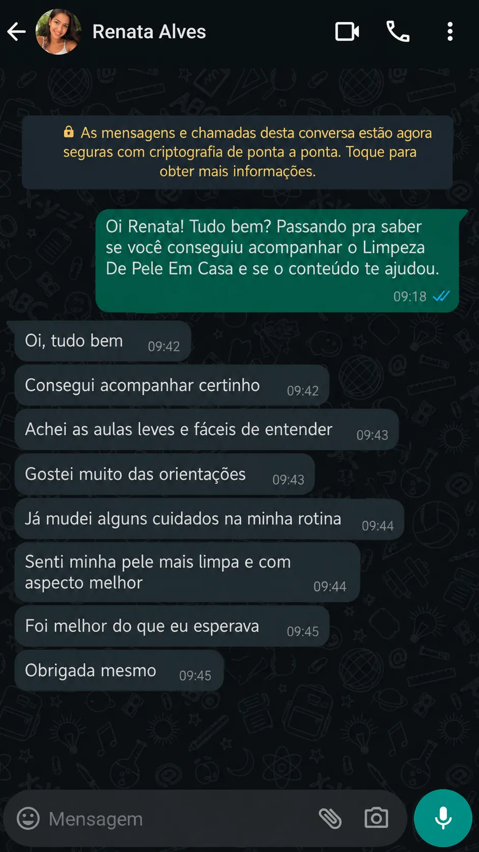 Print de depoimento no WhatsApp 9