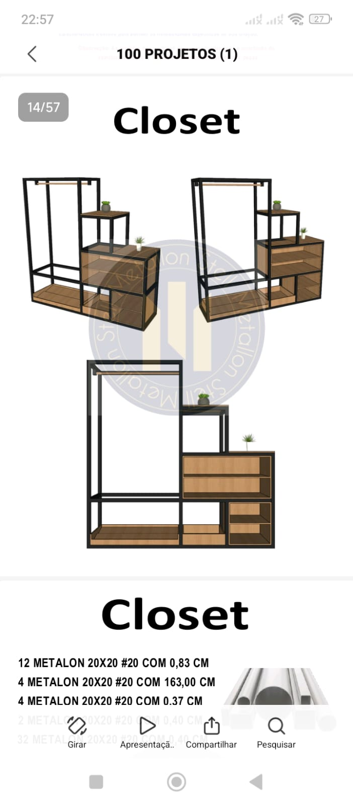 Projeto de Closet