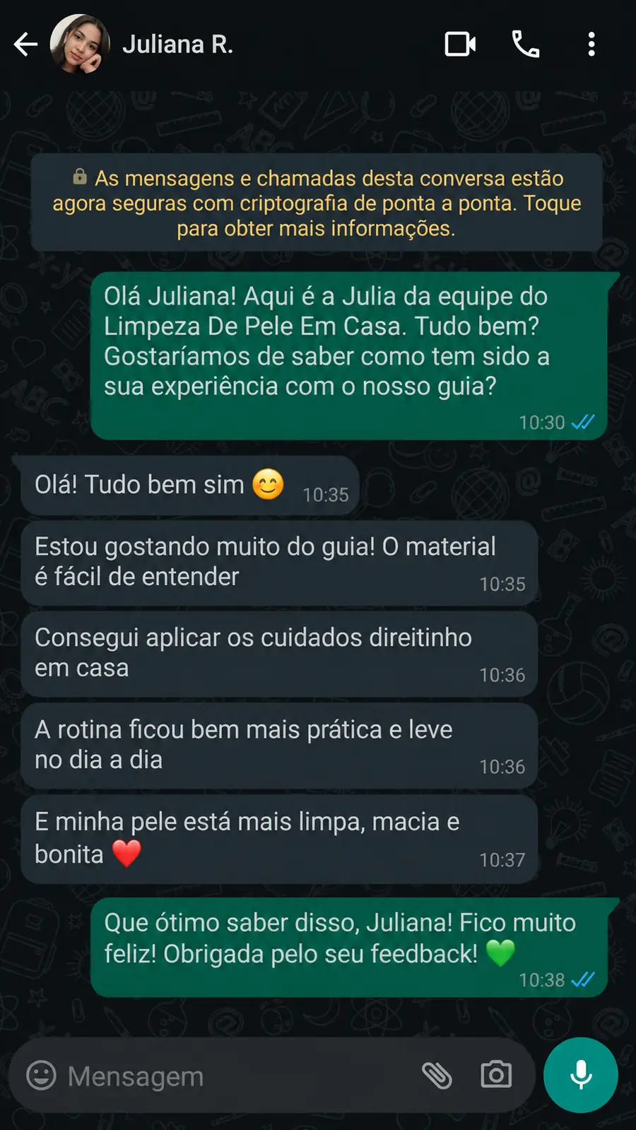Print de depoimento no WhatsApp 4