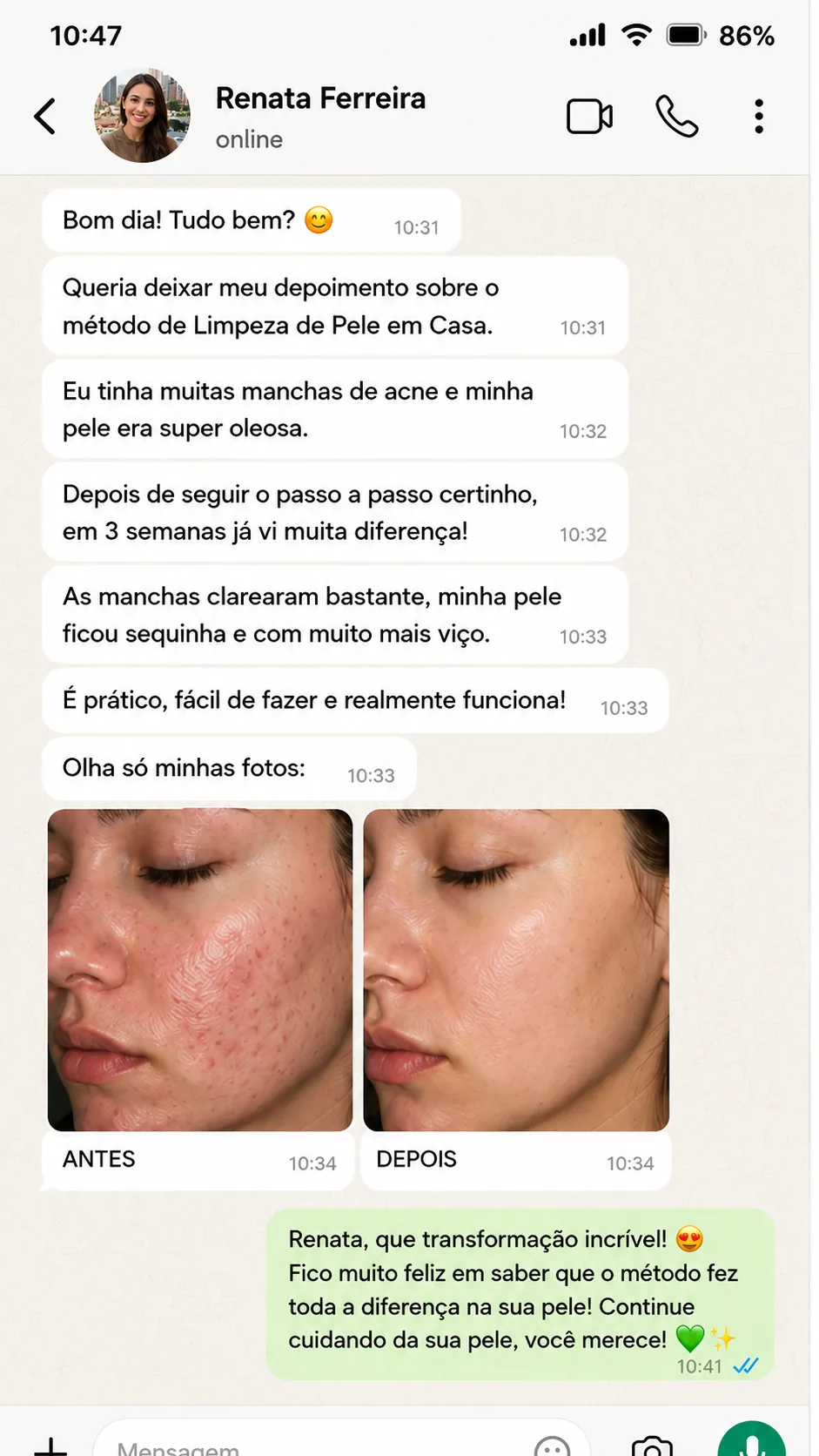 Print de depoimento no WhatsApp 3