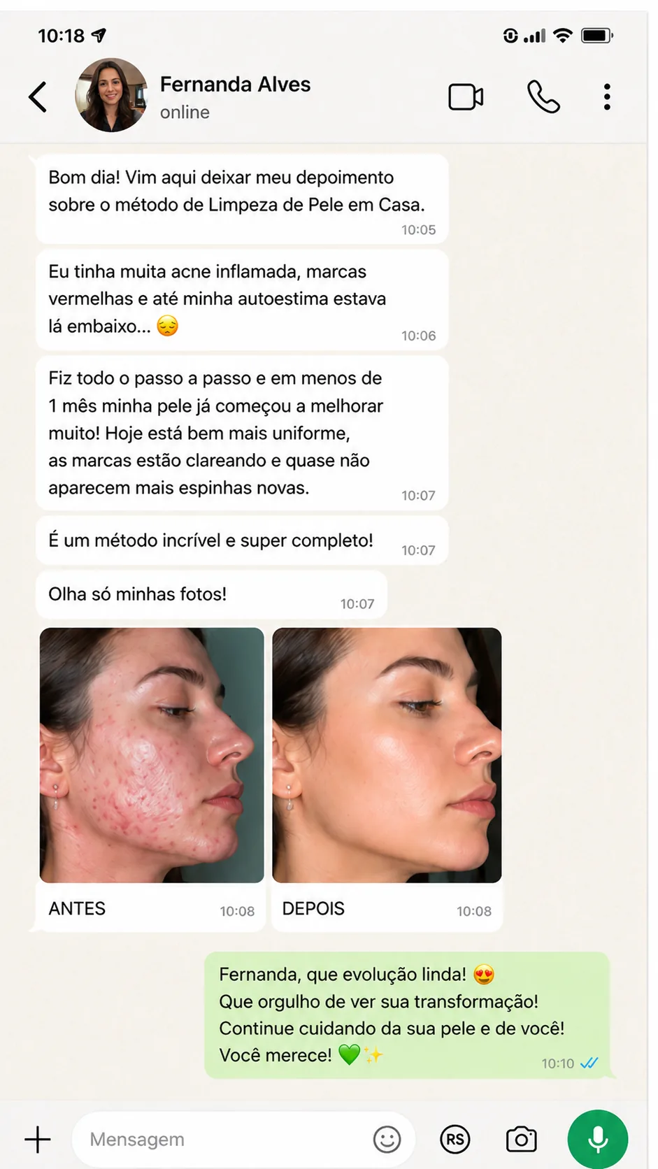 Print de depoimento no WhatsApp 4